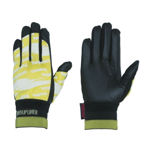 （まとめ）ペンギンエース ノンスリップライト Pパターン甲メリ M イエロー 1双[x3]