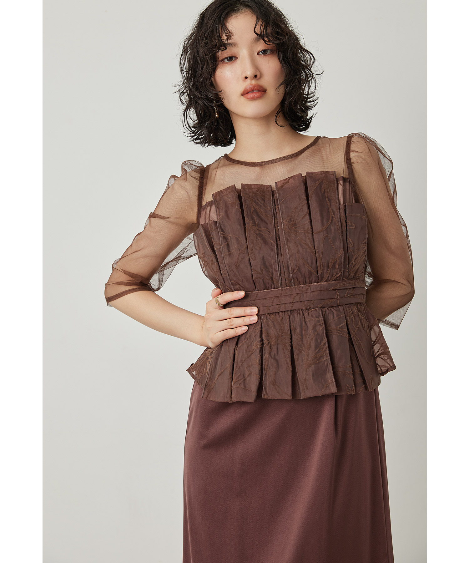 フラリッシュペンシルドレス パーティードレス 結婚式 ワンピース 花柄 ビスチェ チュール ペンシル Iライン ロング丈 お呼ばれ パーティー 二次会 披露宴 謝恩会 成人式 同窓会 卒業式 13,679円