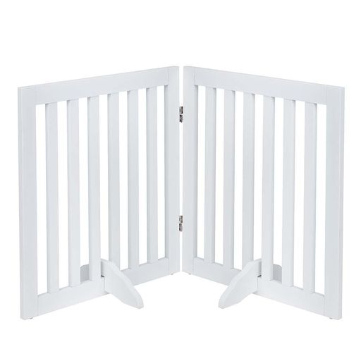 unipaws 木製犬用ゲート折り式バリア置くだけ ペット用家具フェンス 木製 飛び出し防止 脱走防止 ホワイト