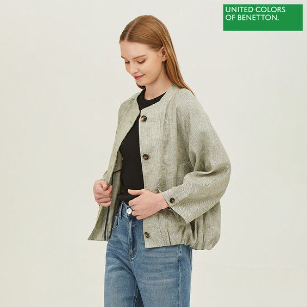 ベネトン/牡丹/チェック済み/ジャケット/BAJK03241_YE 13,831円