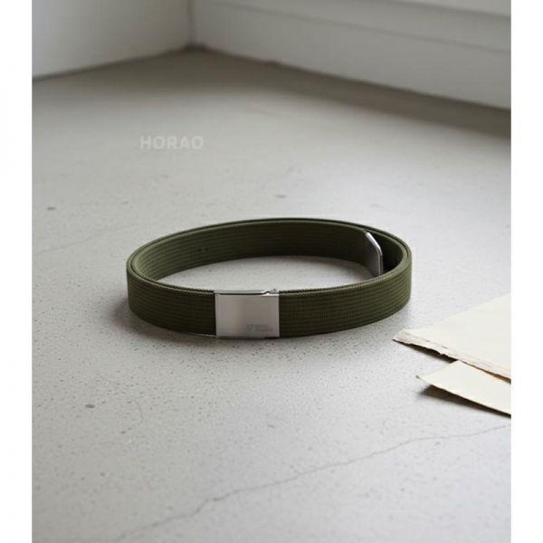 26SS キャンバス ベルト ダーク オリーブ (77029633) (CANVAS BELT DARK OLIVE)