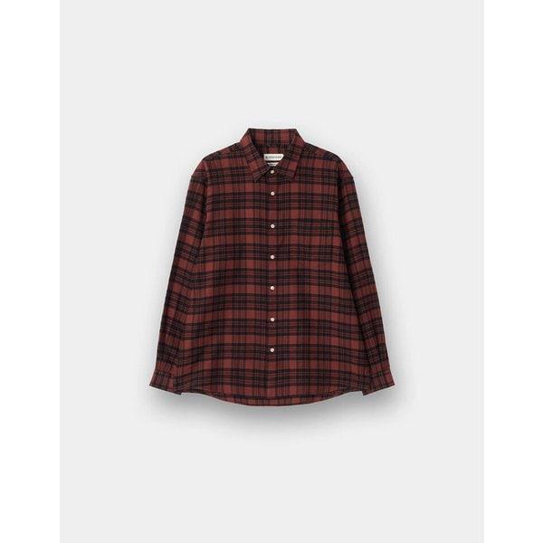 NEW [변우석] メンズフランネルチェックシャツ01045910(07レッドチェック)