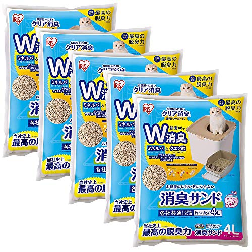 アイリスオーヤマ 猫砂 お部屋のにおいクリア消臭 猫用システムトイレ 消臭サンド 香付き ONCM-4LS 猫 4L5袋 (ケース販売) 5,476円