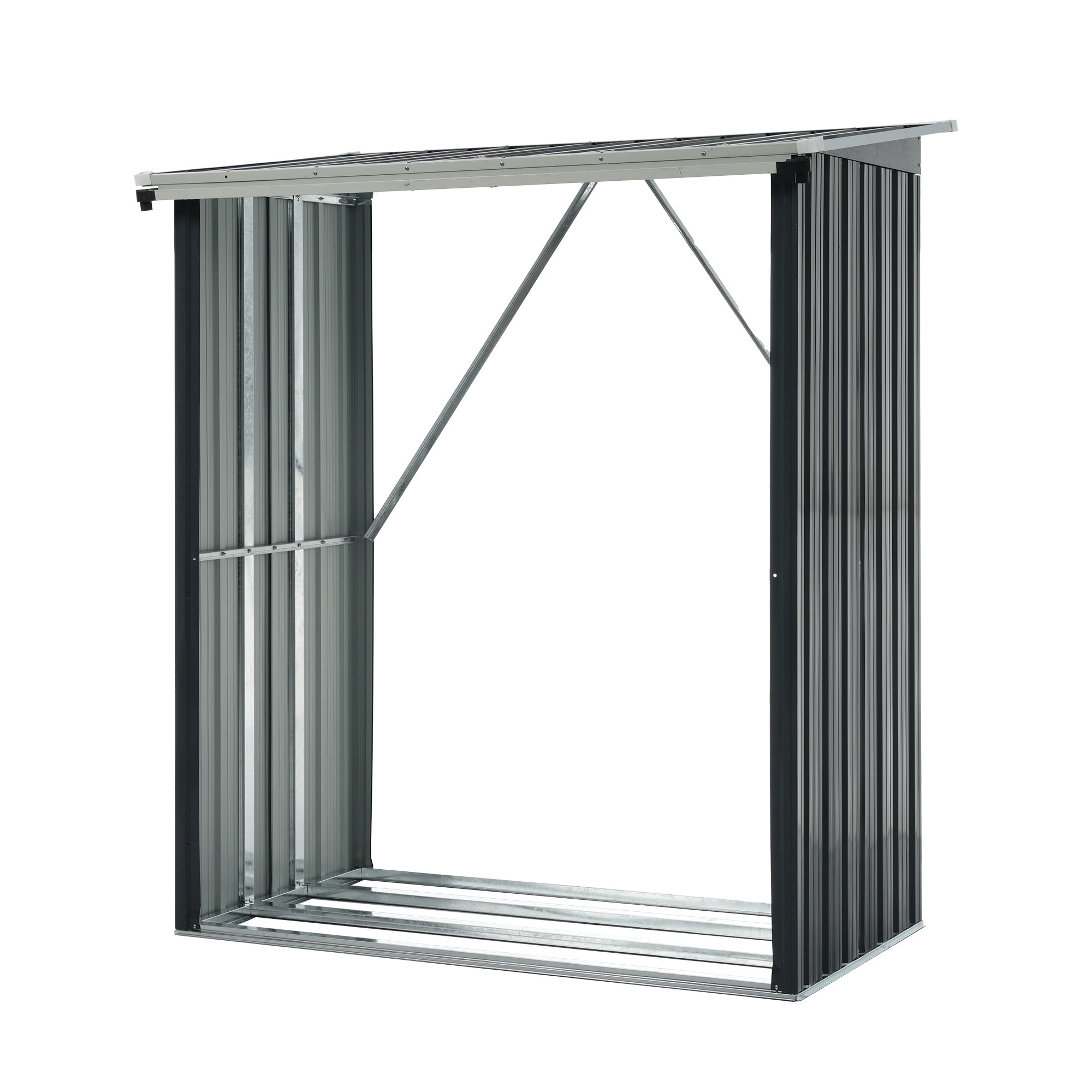 【国内発送】273薪小屋 屋外 屋根付き 薪ラック 耐荷重300KG 薪棚 薪ストッカー 薪置き棚 薪ストーブグッズ 薪 ラック 大型 軽量 チール製 収納 整理 保管 乾燥 薪保管 薪収納 アウトド