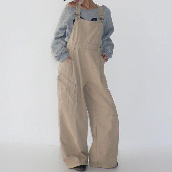(PT)9877カーゴサロペットパンツ 春 レディース ジャンプスーツ