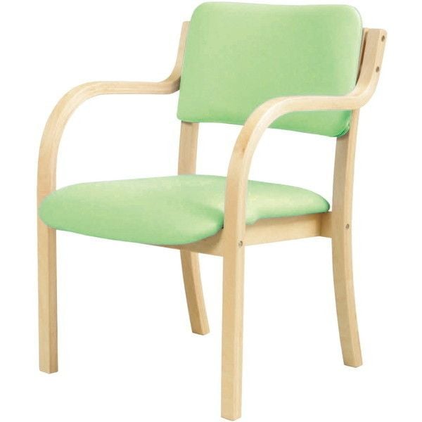 DC-530P(GN) ダイニングチェア(肘付) グリーン メーカー直送