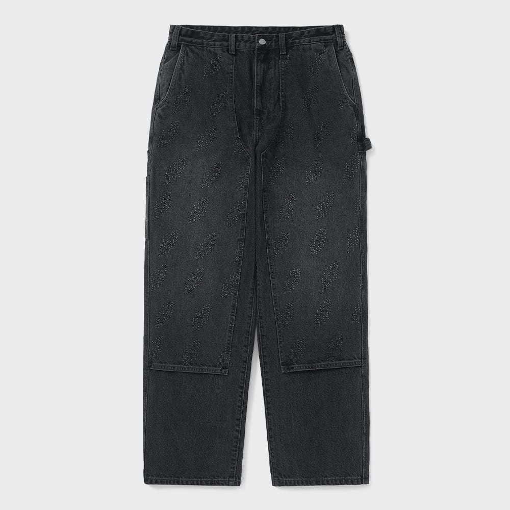 ディス・イズ・ネヴァー・ザット GD ライトニングデニムカーペンターパンツブラック