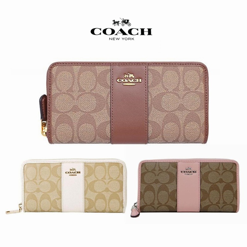 【20%再値下げショップクーポン発行中!】 即納 財布 長財布 F54630 ラグジュアリー シグネチャー PVC レザー アコーディオン ジップ アラウンド アウトレット レディース