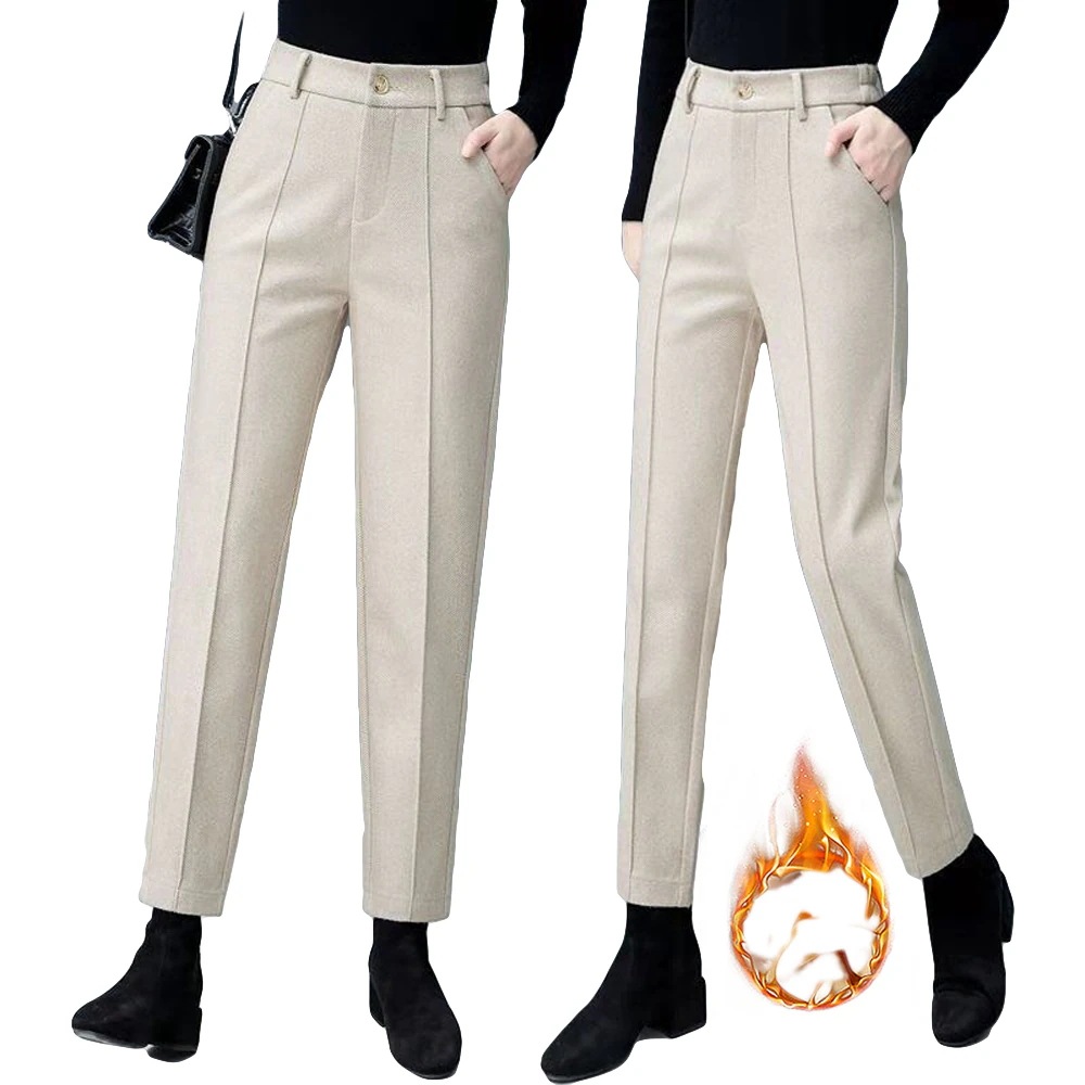 [最安値挑戦]！冬 秋 春 大きいサイズ ズボン アンクルパンツ ロングパンツ ボトムス レディース あったか 裏起毛 2タイプ テーパードパンツ コットンツイードパンツ 4,929円