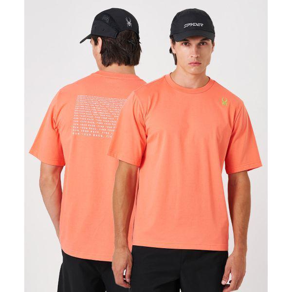 メンズスローガン半袖Tシャツ SPKMCNRS305MCOR 659902