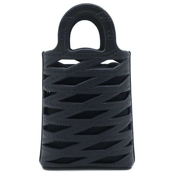 バレンシアガ BALENCIAGA 2WAYバッグ ネオ フォンホルダー ヴィーガンレザー ブラック シルバー金具 黒 ハンドバッグ ショルダー 斜め掛け 660787 【保存袋】【中古】