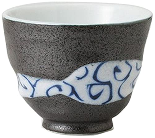 10個セット青渦紋 ゆったり湯呑 [ 9.5 x 7.8cm 280cc 235g ] 【 煎茶 】 【 料亭 旅館 和食器 飲食店 業務用 】