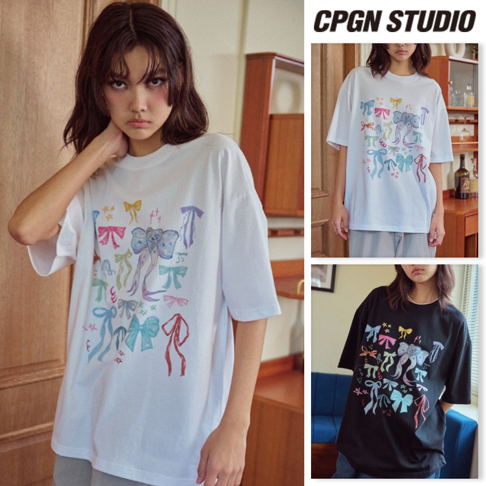 【CPGN STUDIO】 DTP Fancy Ribbon Short Sleeve Tee