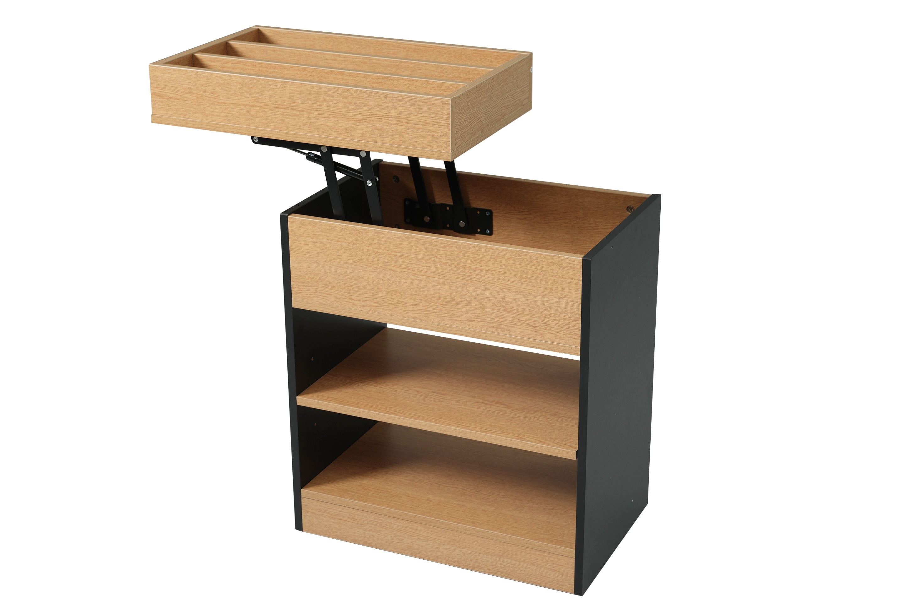 【283】ナチュラル サイド収納 サイドテーブル 昇降式テーブル リビングテーブル センターテーブル サイドワゴン ワゴン おしゃれ テーブル コンパクト リビングテーブル 収納付き モダン ベッド