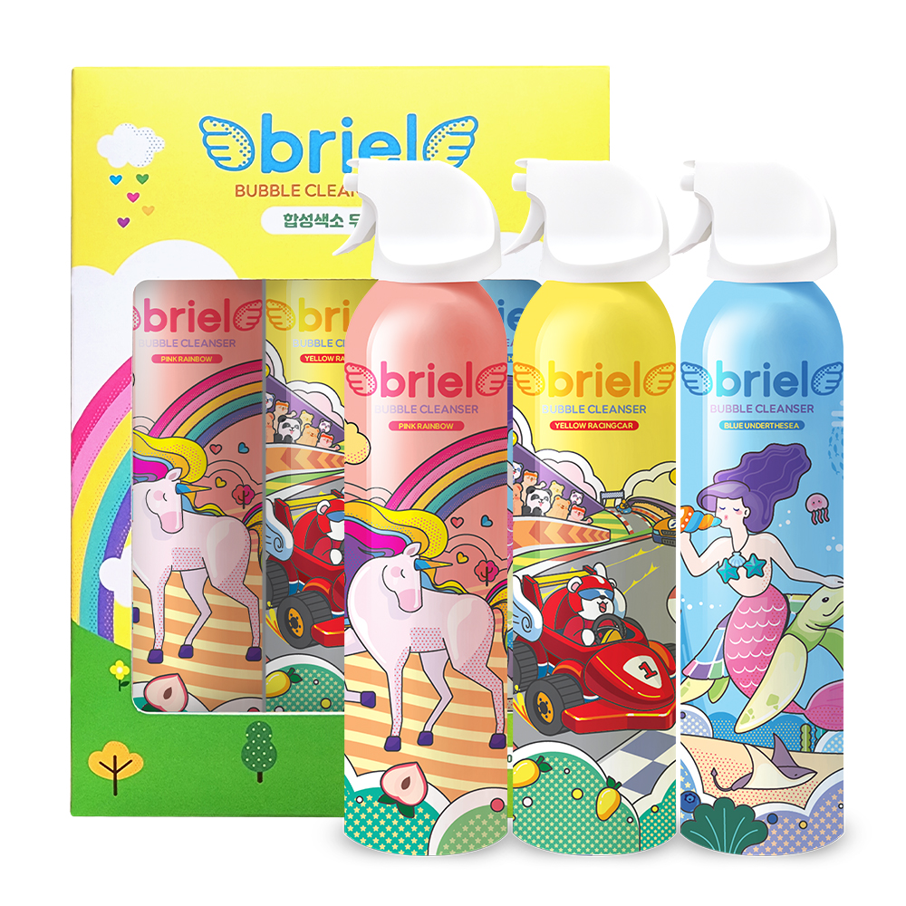 バブルクレンザー 200ml 3点セット (ブルー+ピンク+イエロー)