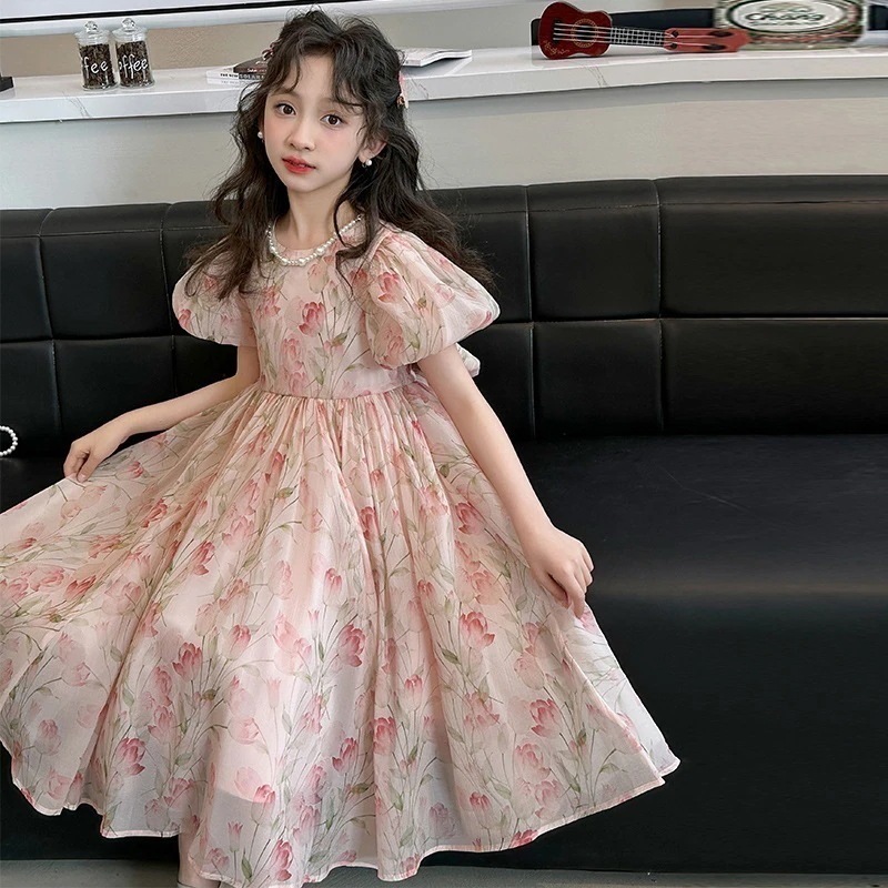 子供用ワンピース 児童ワンピース 女の子ワンピース花柄ワンピース 韓国ファッションガールズドレスシフォンワンピース便利！2wayワンピースワンピース