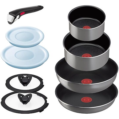 他サイト： 【オンライン限定】 ティファール 取っ手のとれる 鍋 フライパンセット 9点セット ガス火専用 PFOAなどの有害物質不使用 「インジニオネオの商品画像