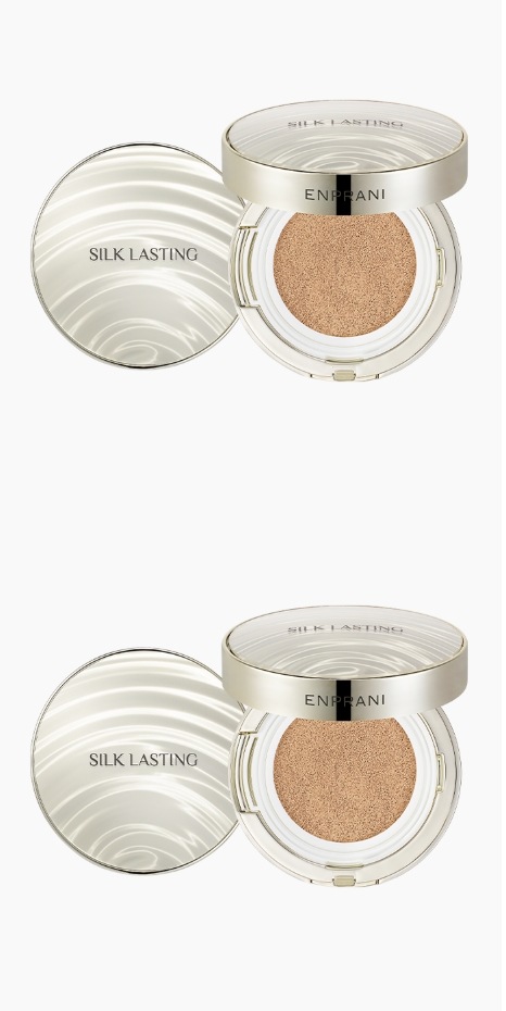 1+1 シルクラスティング マイルド トーンアップ クッション 23号 ライトベージュ 17g 企画セット (本品1+おかわり1)SPF50+,PA+++