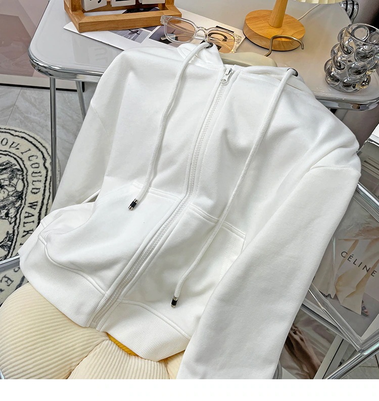 トップス アウター ルームウェア レディース パーカー きれいめ 個性的 春服 秋服 冬服 長袖 二の腕カバー 袖あり フード ポケット 羽織り 前開き ファスナー アメカジ INSスタイル インスタ