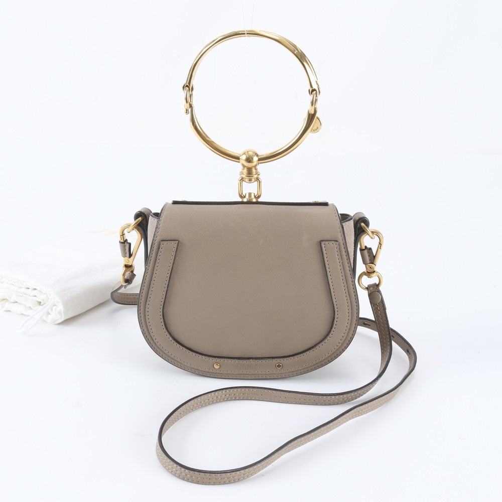 極美品 ナイル スモール ブレスレットバッグ クロスボディ レザー 2WAY ショルダーバッグ 斜め掛け ハンド トート 本革 ブランド レディース WBM EE32-6 中古