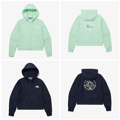 ECO BLUE WAVE HOOD ZIP UP[NJ5JP15]