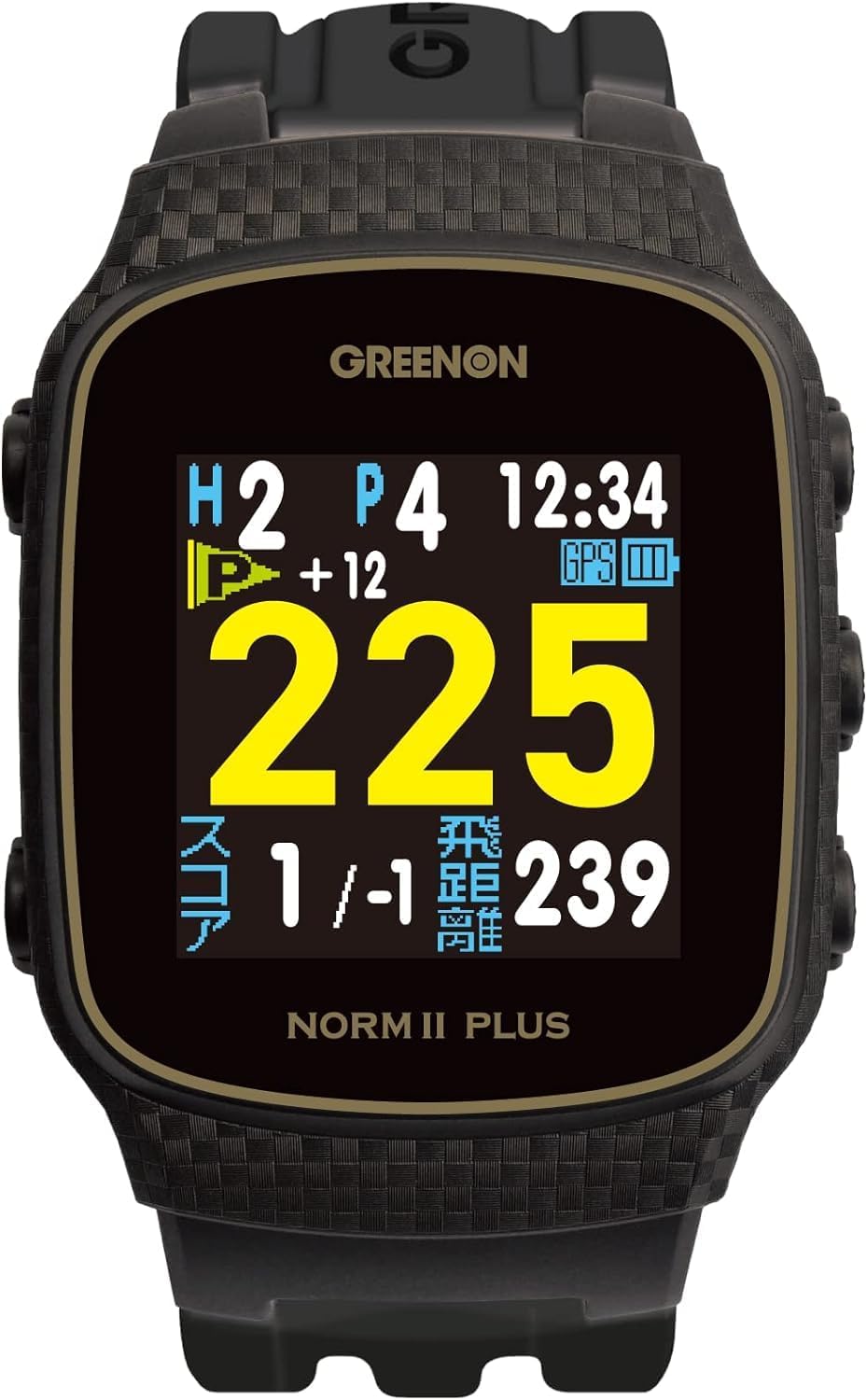 GreenOn（グリーンオン）ザ・ゴルフウォッチ ノルム プラス みちびきL１S対応 カラー液晶 THE GOLF WATCH NORM Plus/ノルム GN301 グリーンアンジュレーション表示