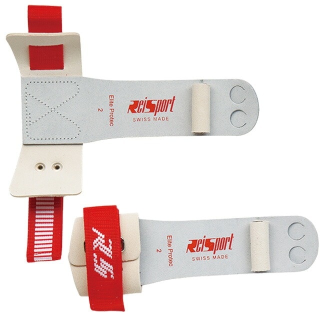 大人用 ササキ(SASAKI) スーパープロテクター 吊り輪用2ツ穴 スイス製 牛革 プロテクター SWP-532-ホワイト×レッド(21y12m)SWP532