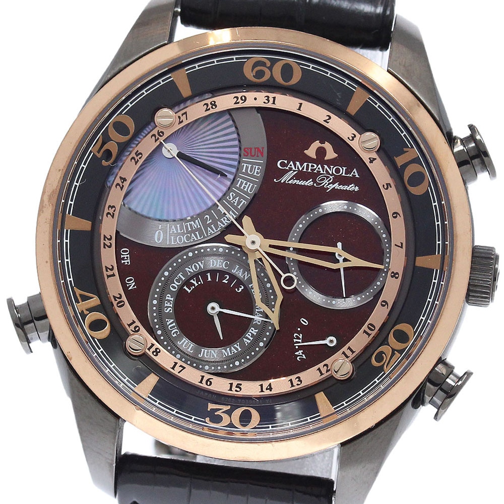 シチズン CITIZEN AH7065-09Y/6762-T026575 カンパノラ 深緋(こきあけ) ミニッツリピーター クォーツ メンズ _943950【中古】