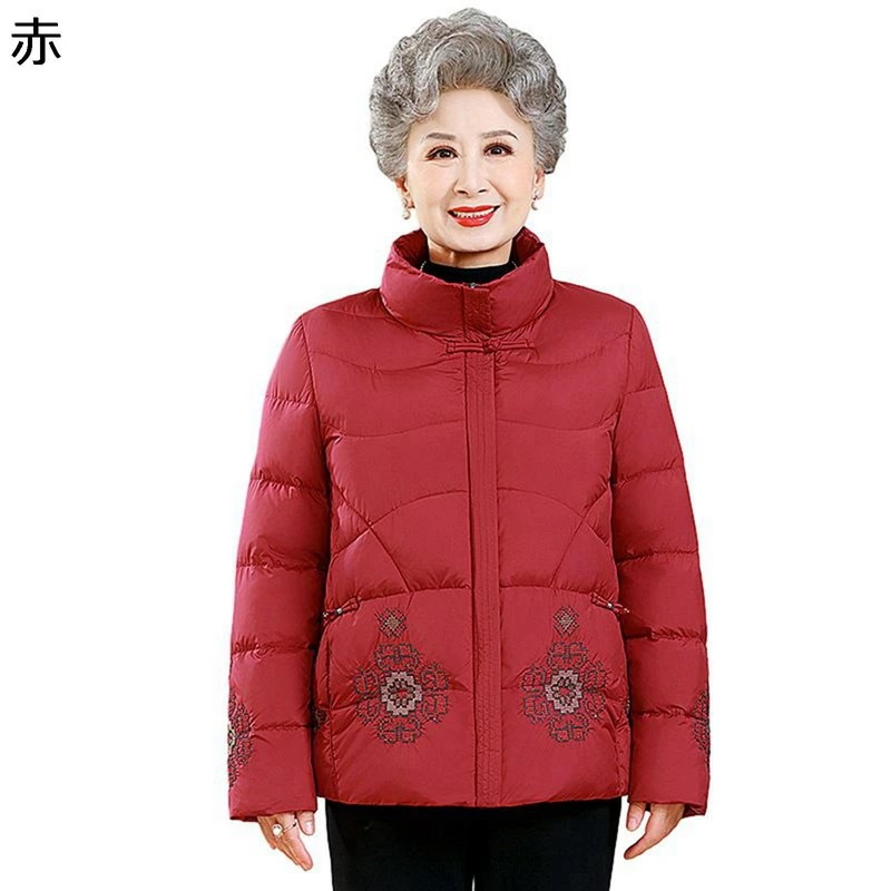 レディースアウタージャケット レディース 刺繍 花 花柄 花付きポケット アヒル羽毛 ダウン入り ダウンコート 長袖 冬 暖かい 防寒対策 アウター シンプル オシャレ お洒落 流行 職場 通勤 会社