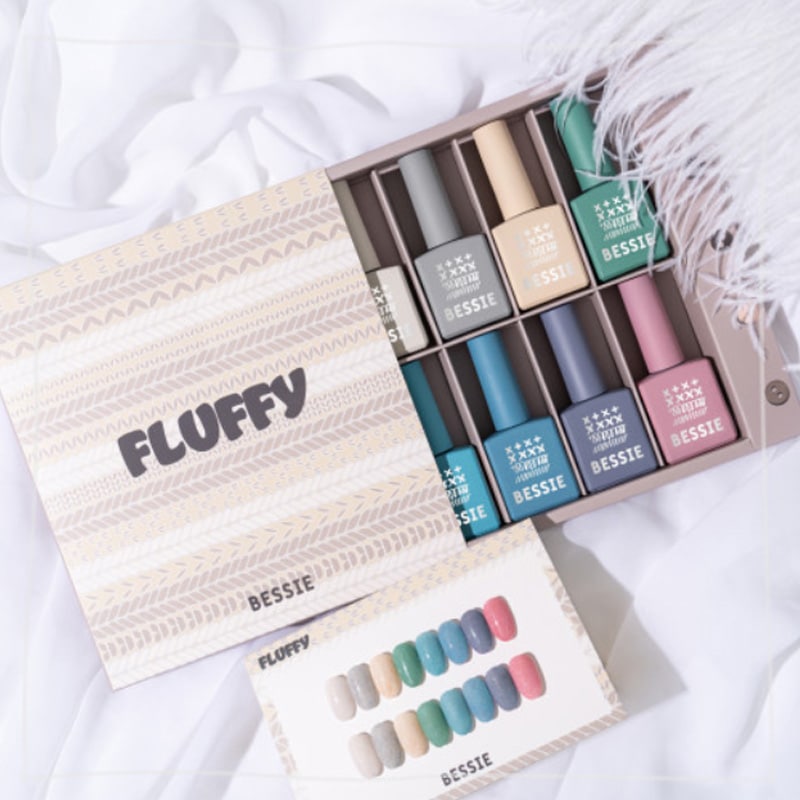 [BESSIE] 【FLUFFY】 8種冬ジェルネイルポリッシュ / 8種セット