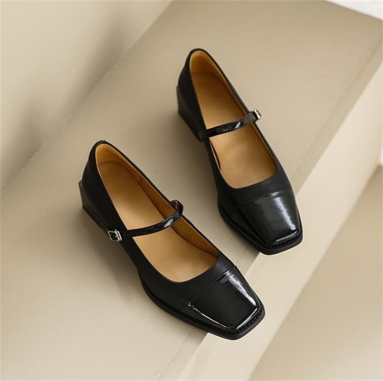 激安セール 靴 レディース 真皮 気質 ラフ 通勤 単靴 スクエアトゥ パンプス ハーネス メアリージェン靴 4,962円