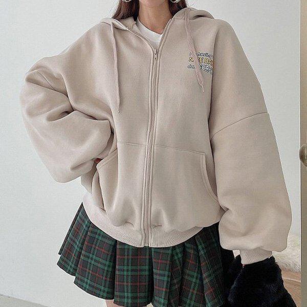 (LH)裏起毛スクリュージップアップ 秋 冬 女性 ジップアップジャンパー