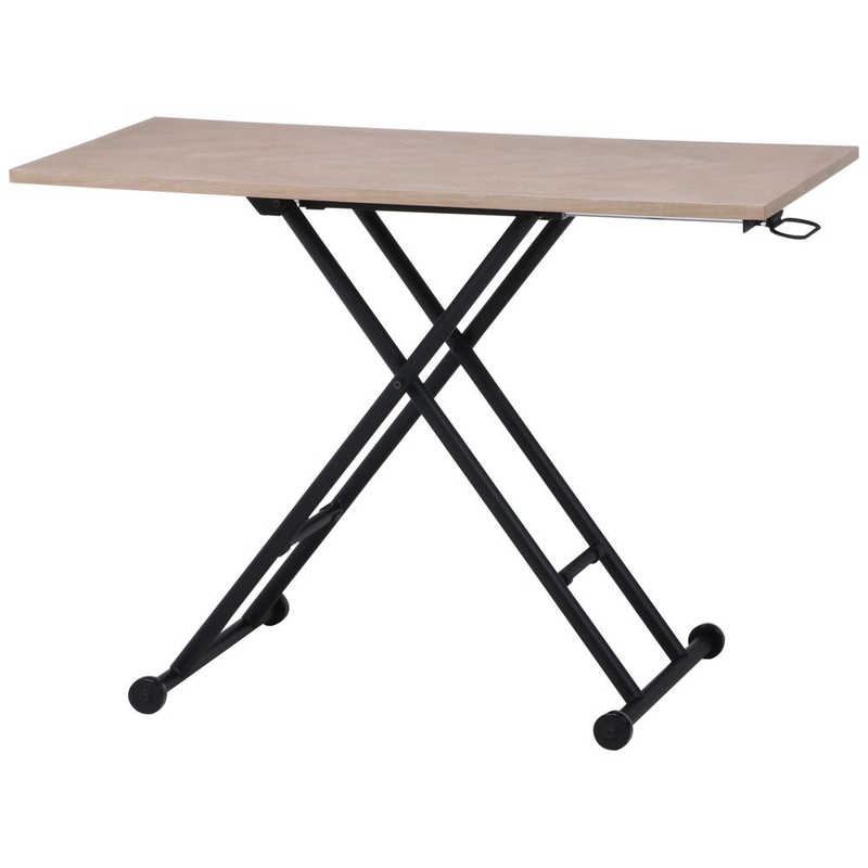 不二貿易　昇降テーブル シルビア ホワイト　19244