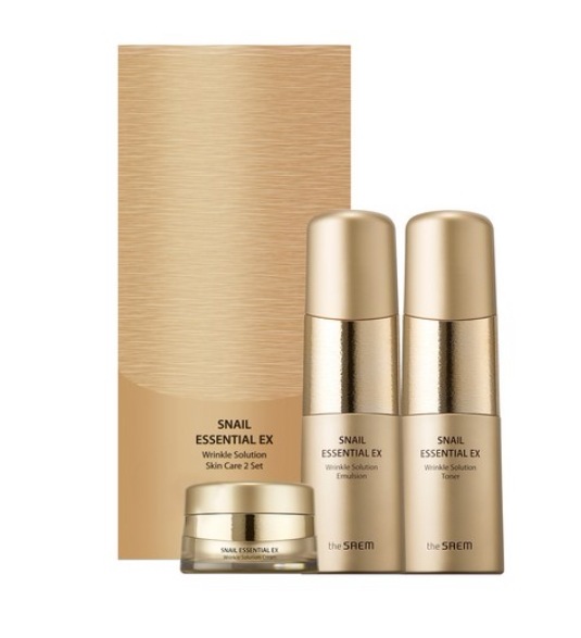 スネイル エッセンシャル EX リンクル ソリューション スキンケア 2点セット1セット トナー150ml + エマルジョン150ml + クリーム30ml