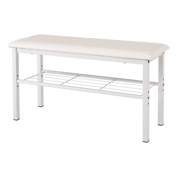 玄関ベンチ 約 幅81×奥行28×高さ45cm ホワイト VB-7937WH