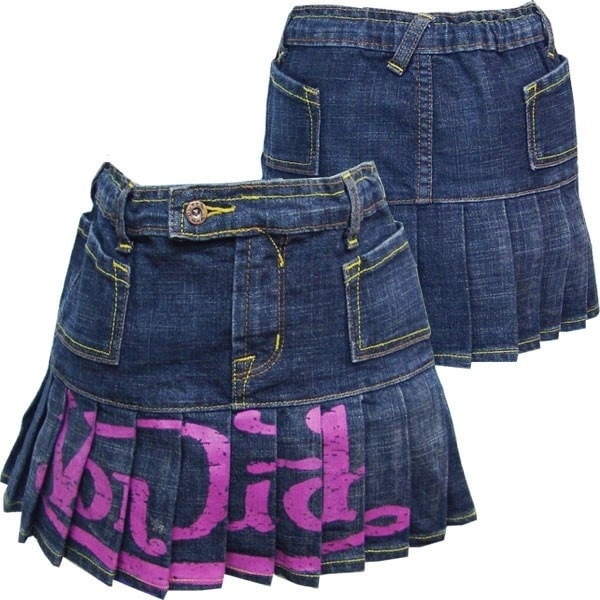 Von Dutch ヴォン ダッチキッズデニム プリーツ ミニスカート管理番号12，800