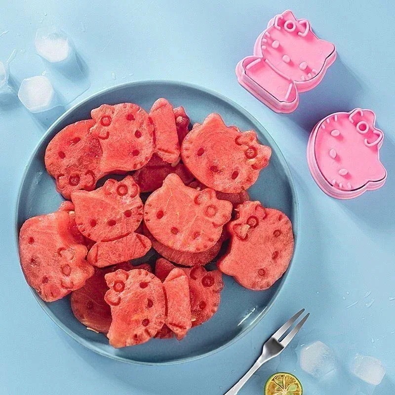 【20点セット】【急速出荷】ハローキティ猫型 食品グレード スイカビスケット型 家庭用ベーキング用 DIY プレスツール 工具