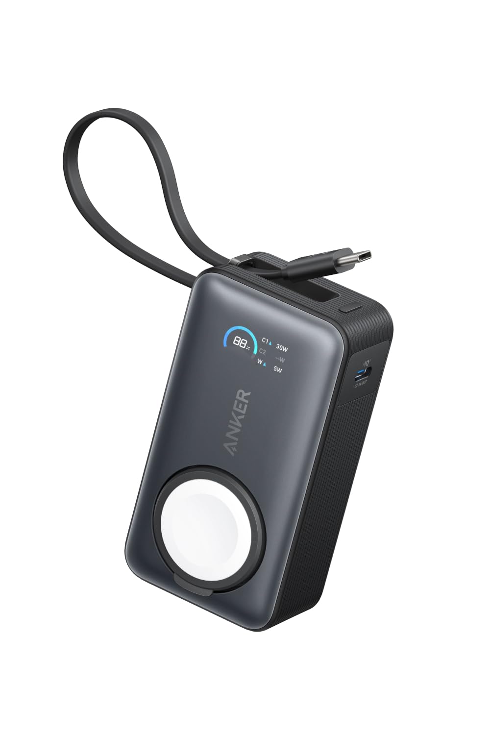 Anker MagGo Power Bank (10000mAh, 35W, For Apple Watch) (モバイルバッテリー 10000mAh 35W出力 大容量 LEDディスプレイ USB