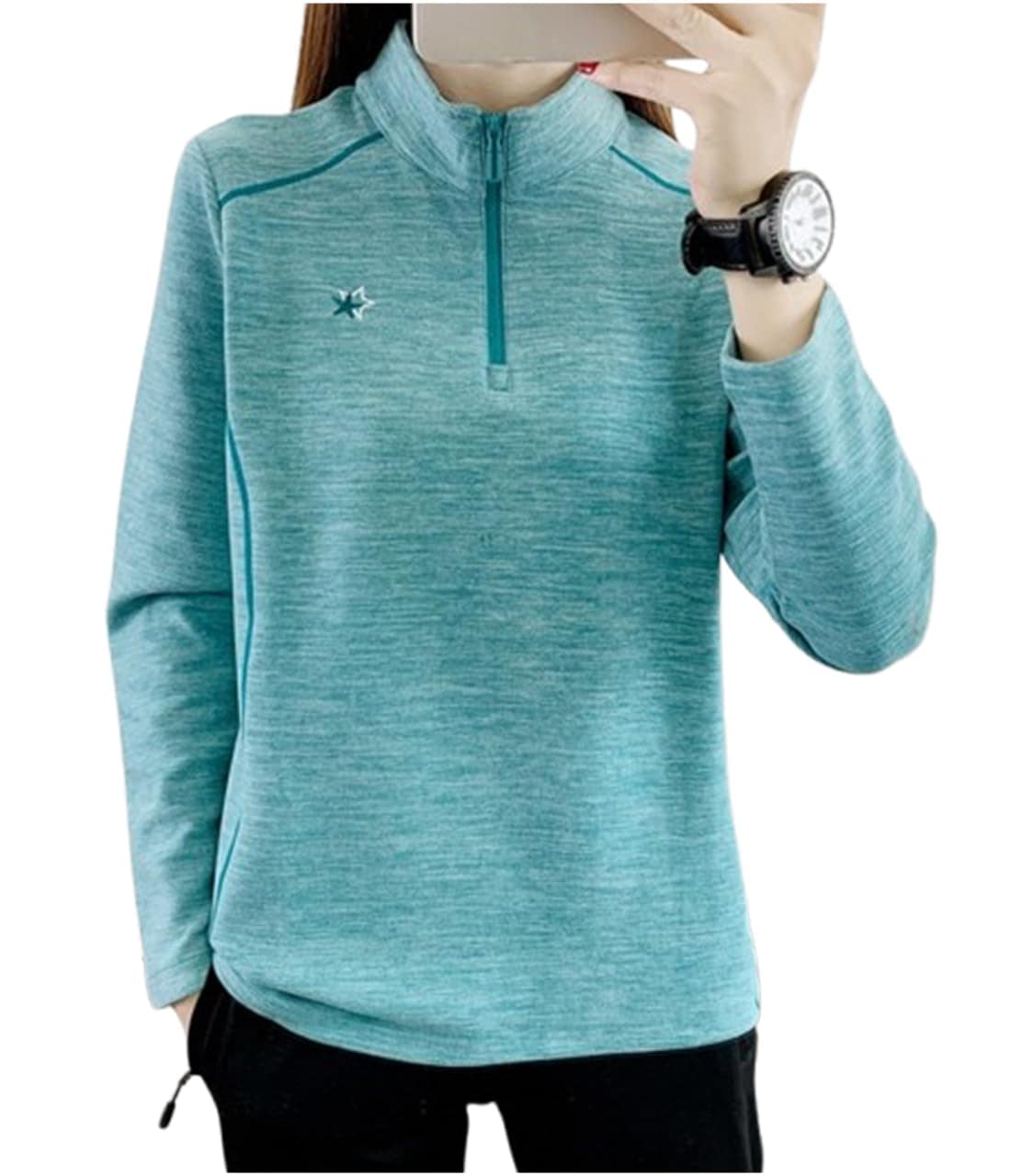 [エムシング] ストレッチ トップス スポーツ トレーニングウェア 登山 ゴルフ フリース あたたかい レディース 秋 冬 春 大きい サイズ ルームウェア スポーツウェア ヨガ 長袖 フィットネス