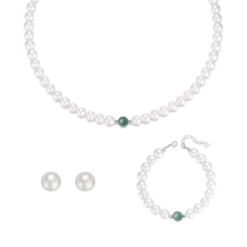 上品なデザインのパールジュエリーセット：美しいアクセサリー