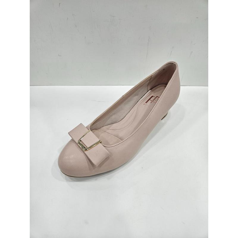 女性 ベーシック ラウンドポイント飾りパンプス ヒールの高さ4CM PFDSHP763PI_US