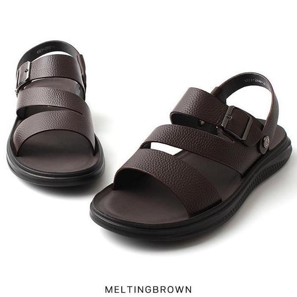 メンズサンダルストラップ メンズ レザーサンダル Al23