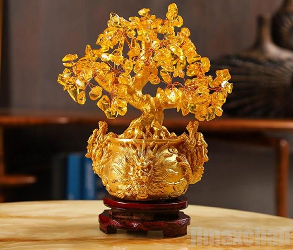 超特価龍の黄金木 招財樹 金のなる木 黄水晶 風水アイテム 龍 ドラゴン 金運アップ シトリン 財運 金運 置物 健康 仕事 家庭 商売繁盛 開運 富 天然石 スピリチュアル イン