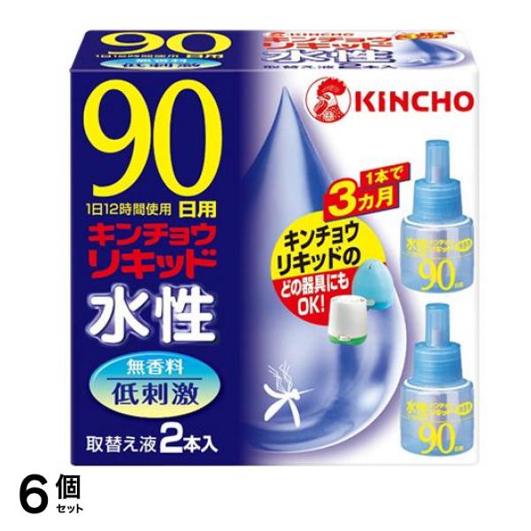 KINCHO 水性キンチョウリキッド 90日 無臭性 取替え液 45mL (×2本入) 6個セット
