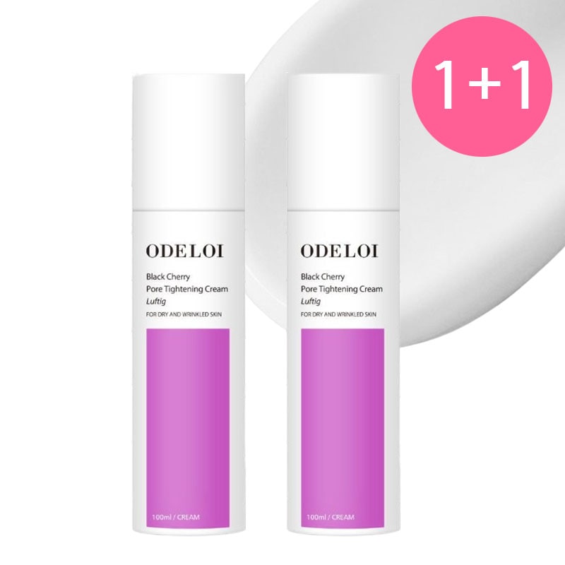 [1+1] 垂れて広くなった毛穴に軽い使用感+毛穴タイトニング効果 ブラックチェリー 毛穴収縮クリーム ロフディ 100ml+100ml