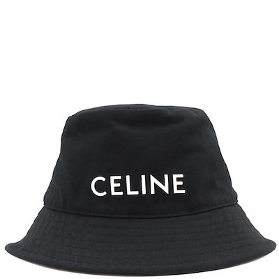 セリーヌ CELINE プリントバケットハット ブラック サイズ：L CELINE