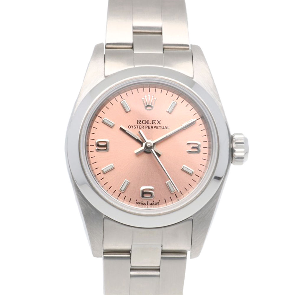 ロレックス オイスターパーペチュアル 腕時計 ステンレススチール 76080 自動巻き 1年保証 ROLEX 中古 美品