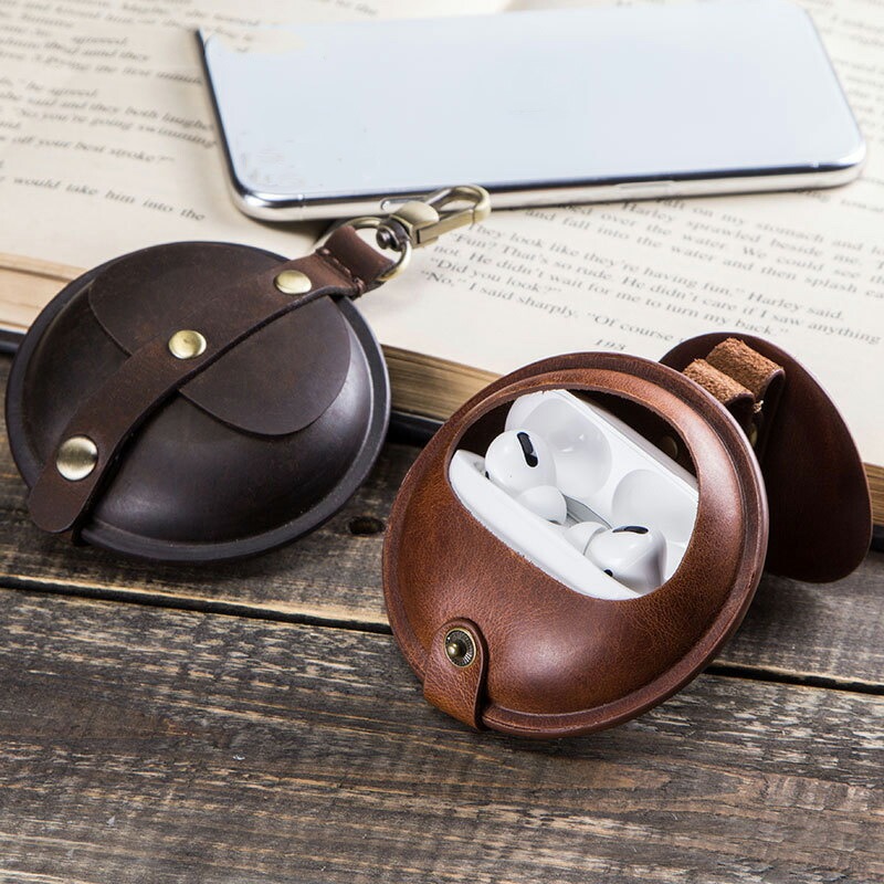 人気 AirPods Pro対応 AirPods4対応 本革牛革レザーケース 全面保護 耐衝撃 防水 防塵 軽量 カラビナ付き 落下防止 キズ防止 収納ケースAirPods Pro対応 AirPods