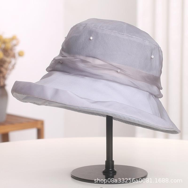 【早得!!特別価格】帽子 レディース 春夏 シルク 絹 バケットハット サファリハット つば広 UVカット 紫外線対策 日よけ 通気性 上品 エレガント カジュアル グレー ネイビー カーキ ベージュ