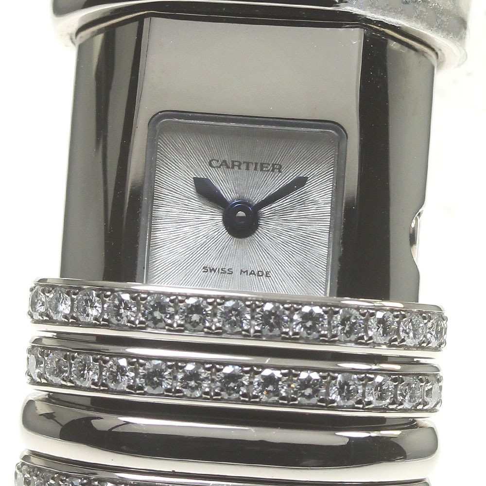 カルティエ CARTIER WT000450 デクラレーション ダイヤモンド クォーツ レディース 内箱付き_841639【中古】